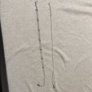 Elegant Silver and Pearl anklet Set